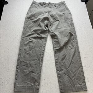 Polo Ralph Lauren Preston Pants Mens 32x30 Gray Cotton Chino Flat Front Slacks